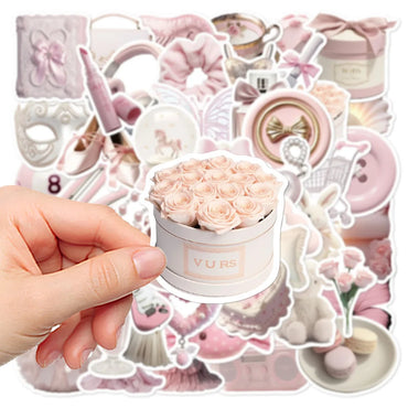 10/30/50PCS Ins Style Ballet Pink Girls Stickers Decoration DIY Scrapbook Phone Fridge Suitcase Skateboard Car Wall Decals Toys (ONLINE ORDER ONLY)