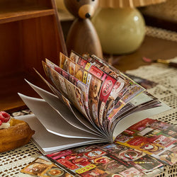 20 Sheets Japanese Retro Dessert Cut Film Sticker Book Y2K Sticker Journal Handbook Scrapbooking Kawaii Decoration Sticker Gift (ONLINE ORDER ONLY)