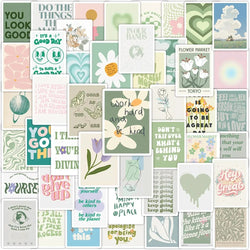 Cartoon Inspirational Quote Stickers - Motivational Decals for Laptop, Scrapbook, Diary, Kids (10/30/50pcs) (ONLINE ORDER ONLY)