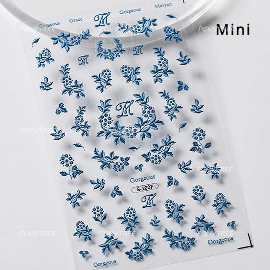 Cute Dream Catcher Net Bag Water Cup Woven Mesh Star Dreamy Bowknot Butterfly Embossed Adhesive Nail Art Sticker Manicure Decal (ONLINE ORDER ONLY)