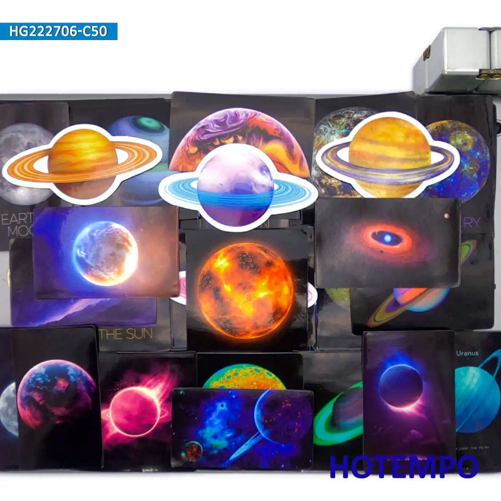 50Pieces Universe Astronaut Space Travel Funny Spaceman Waterproof Stickers for Phone Luggage Motorcycle Car Laptop Sticker Toys (ONLINE ORDER ONLY)