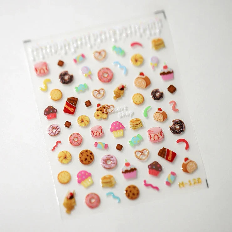 Cute Fresh Fruit Lovely Red Strawberry Grape Cherry Peach 3D Jelly Design Dopamine Self Adhesive Nail Art Sticker Manicure Decal (Online Order Only)