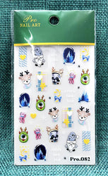 Cute Deer Christmas Nail Stickers 5D Embossed Elk Star Gingerbread Man Snowflake Santa Claus Holly DIY Winter Engraved Manicure* (ONLINE ORDER ONLY)