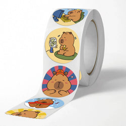 100-500pcs Capybara Thank You Sticker Cartoon Label Sealing Stationery DIY Decoration Scrapbooking School Supplies (ONLINE ORDER ONLY)