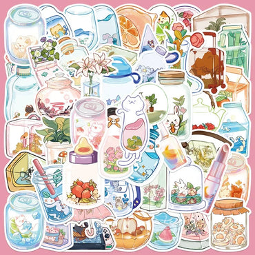 50pcs Transparent Graffiti Stickers for Helmet, Wall, Desktop Decoration (ONLINE ORDER ONLY)