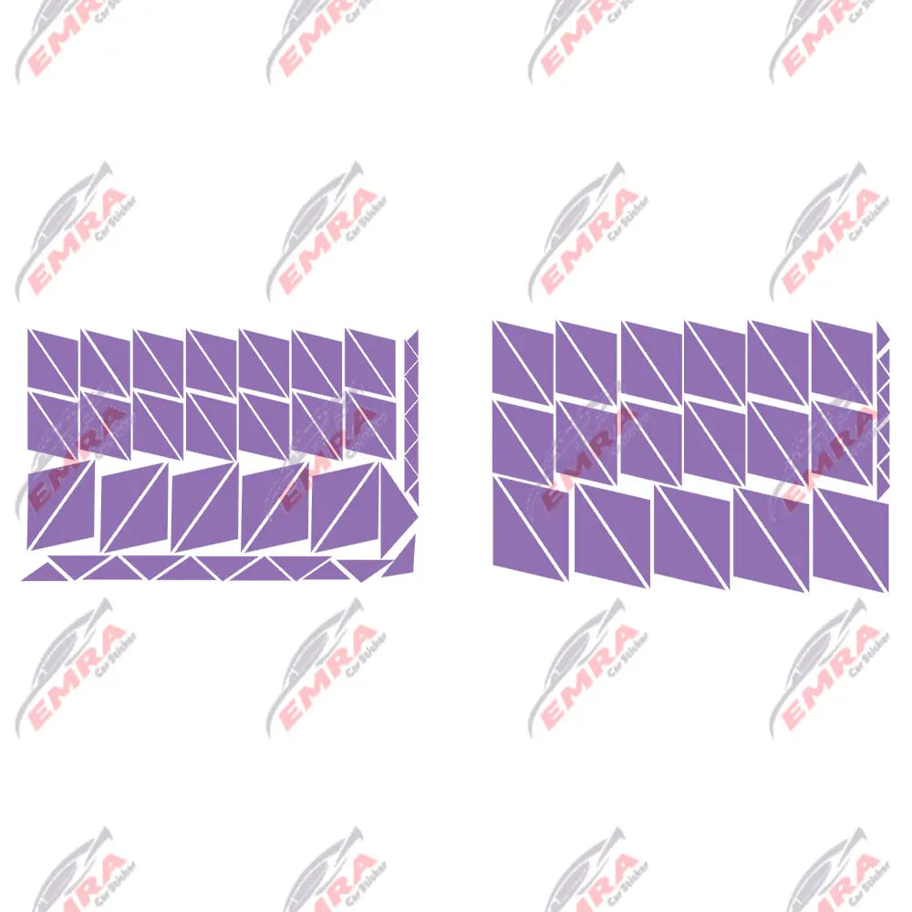 102PCS Angular Shape Sticker For Car Accessories Decoration Side Camouflage Kit Wrap Camo Tuning Styling Waterproof Vinyl Decals (ONLINE ORDER ONLY)