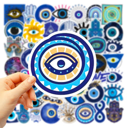 10/30/50PCS Cool Turkish Evil Eye Stickers Aesthetic Decals For Kids Phone Laptop Guitar Luggage Car Waterproof Sticker Kid Toys (ONLINE ORDER ONLY)
