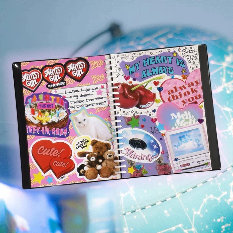 Ins Korean Retro Cute Cat Sticker Scrapbooking DIY Material Collage Decoration Stationery Stickers Aesthetic Personalized (ONLINE ORDER ONLY)