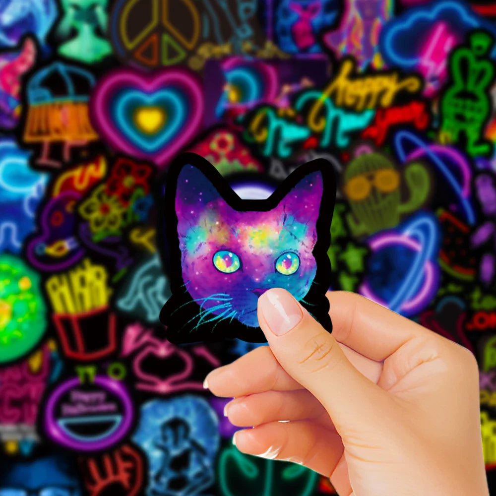 10/30/50/100pcs Fresh Neon Light Sticker Packs (ONLINE ORDER ONLY)