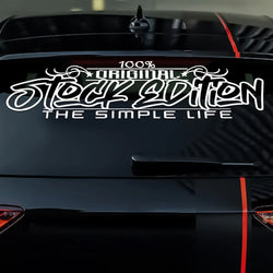 Stock Edition Simple Life Under Construction Car Sticker for Windshield Banner JDM Competition Style Waterproof Vinyl Decals (ONLINE ORDER ONLY)