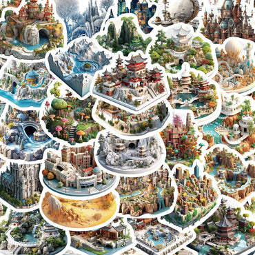 3D Aesthetic Graffiti Stickers - 10/30/50pcs Waterproof Decals for Skateboard, Laptop, Car, Phone (Online Order Only)