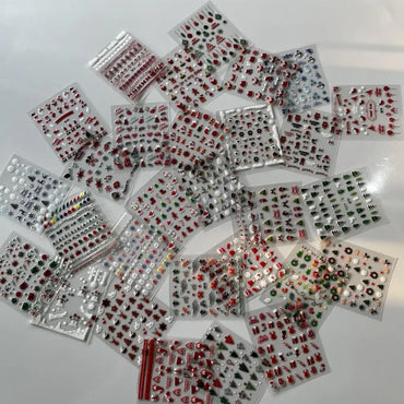 30 Sheets Cute Penguin Winter Nail Stickers Set 3D Snowflake Christmas Decals Tree Elk Bell Self Adhesive Slider Manicure Tips * (ONLINE ORDER ONLY)