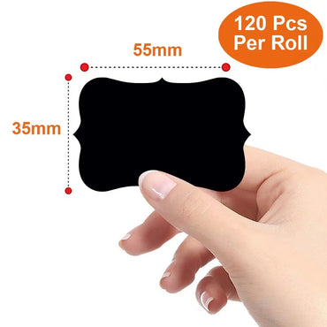 120 Chalkboard Labels 3 Styles Waterproof Removable Stickers 1.4x2.2in for Home & Kitchen (Online Order Only)