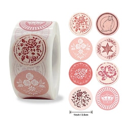500pcs Envelope Seal Labels with 8 Flower Patterns Stickers Self Adhesive Sticker Labels for Party Decor,Birthday,Wedding (Online Order Only)