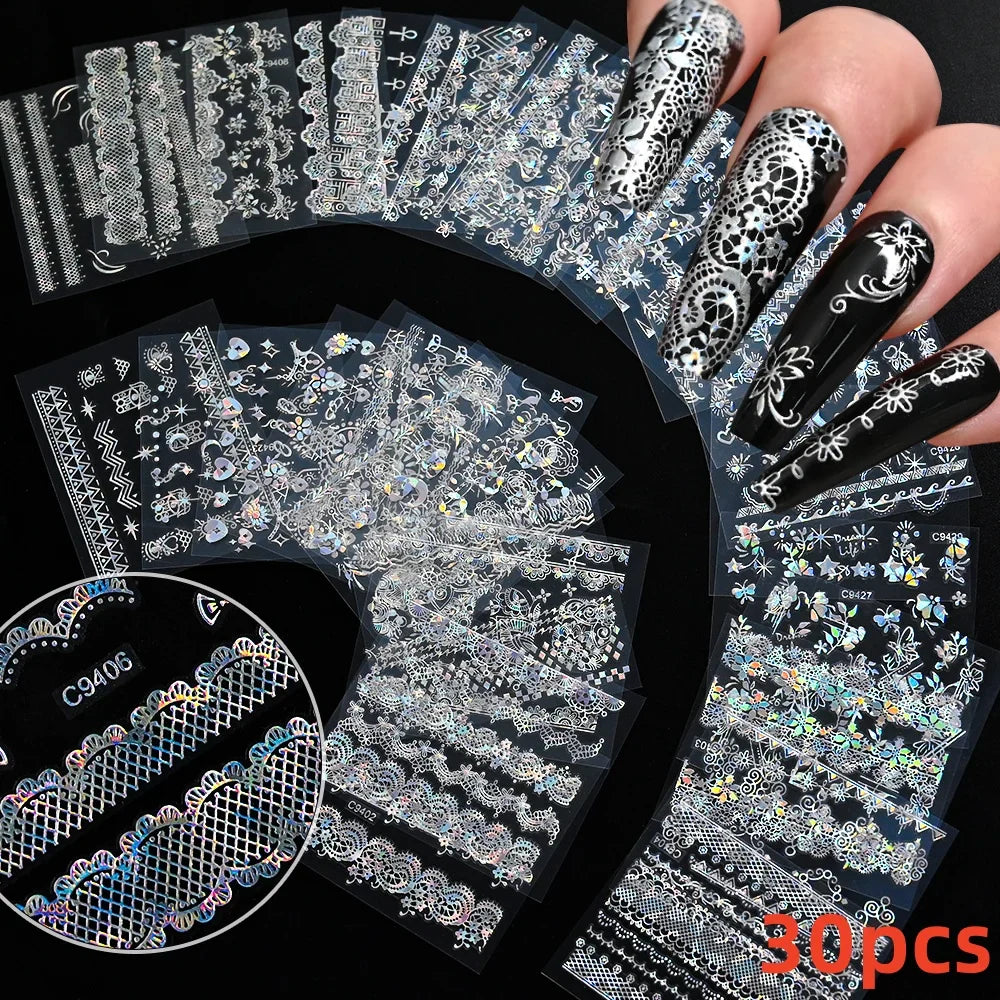 30pcs 3D Daisy Design Nail Art Sticker Set Acrylic Sanding Colorful Floral Decals Self-Adhesive Nail Art Supplies DIY Manicure * (ONLINE ORDER ONLY)