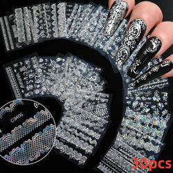 30pcs 3D Daisy Design Nail Art Sticker Set Acrylic Sanding Colorful Floral Decals Self-Adhesive Nail Art Supplies DIY Manicure * (ONLINE ORDER ONLY)