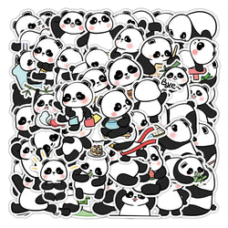 10/30/50PCS Kawaii Panda Stickers Funny Animal Cartoon Decals Waterproof Phone Notebook Helmet Stationery Kids Sticker DIY Toys (ONLINE ORDER ONLY)