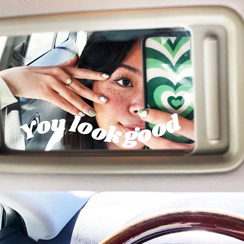 The Text For Car Stickers You Look Good Interior Decoration Rear View Mirror Fashion Stickers Creative Sport PVC Vinyl Decals (ONLINE ORDER ONLY)