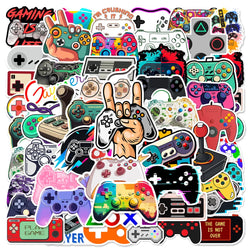 10/30/50pcs Vintage Cool Gamepad Video Game Graffiti Stickers Cartoon Decals Skateboard Laptop Motorcycle Car Waterproof Sticker (Online Order Only)