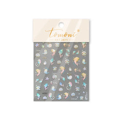Colored Whale Seahorse Shell Crab Otter Pearl Oyster Starfish Ocean Dreamy Adhesive Nail Art Stickers Manicure Decals Wholesale (ONLINE ORDER ONLY)