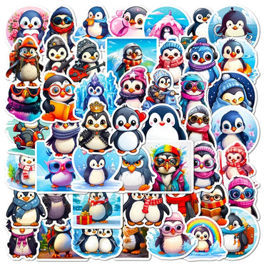 10/30/50PCS Cute Penguin PVC Sticker Aesthetic DIY Children's Decoration Scrapbooking Japan Stationery School Supplies for Kids (ONLINE ORDER ONLY)