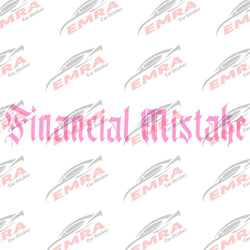 Text Financial Mistake for Car Sticker Decoration Windscreen Banner JDM Sticker External Accessories Waterproof Vinyl Decals (ONLINE ORDER ONLY)