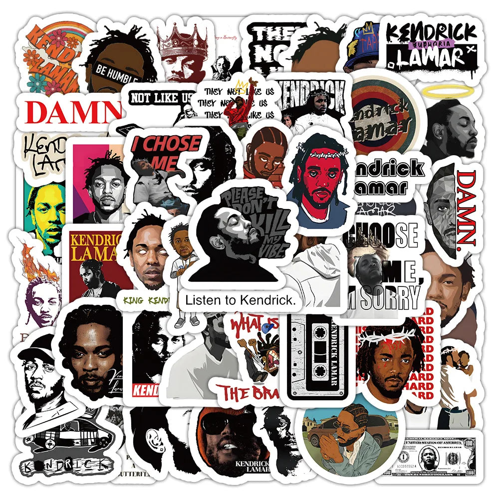 Kendrick Lamar Rapper Stickers 10/30/50PCS for Phone Laptop Luggage Skateboard Decals (Online Order Only)