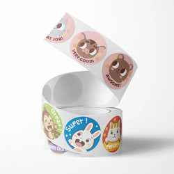 100-500pcs Cute Cartoon Animals Reward Stickers School Teacher Supplies Classic Toy Gift Sealing Decor Stationery Sticker (Online Order Only)