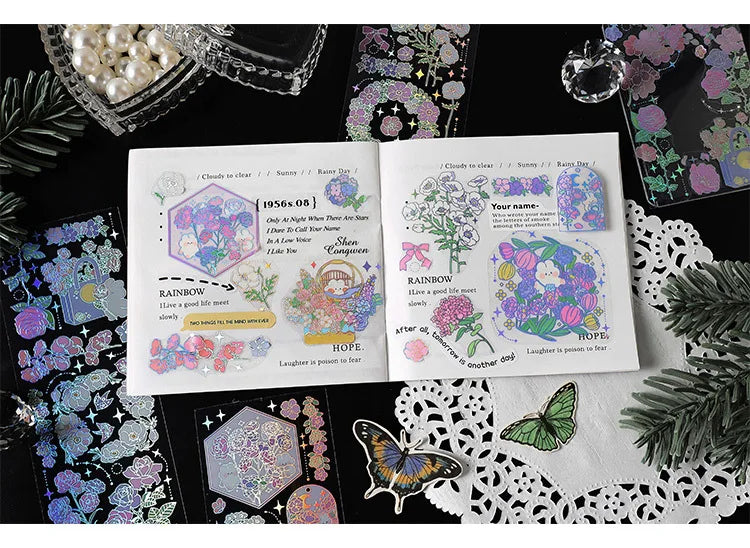 3Pcs/lot Cute Strawberry Flowers Decorative Sticker PET Scrapbooking Sticker Label Diary Album Stationery Aesthetic Art Supplies (ONLINE ORDER ONLY)