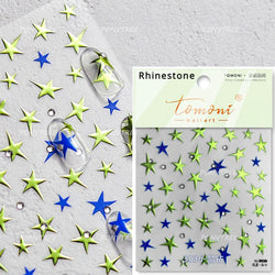 Sparkle Laser Silver Starburst Five-pointed Star Geometric Tiny Spot Romantic 5D Self Adhesive Nail Art Stickers Manicure Decals (ONLINE ORDER ONLY)