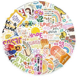 Jesus Christian Stickers Waterproof DIY Graffiti for Phone Laptop Car Luggage Wall (Online Order Only)