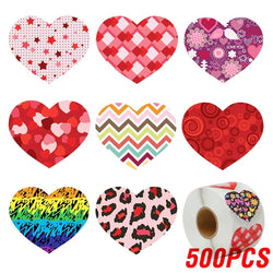 100-500pcs 1inch Red Heart Stickers for Valentine's Day New Baking Packaging Sticker Envelope Seals Love Decorative Stickers (ONLINE ORDER ONLY)