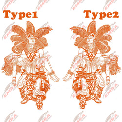 Aztec Man Women Stickers For Car Stickers External Accessories Hood Decoration Die Cutting Waterproof Prevent PVC Vinyl Decal (ONLINE ORDER ONLY)