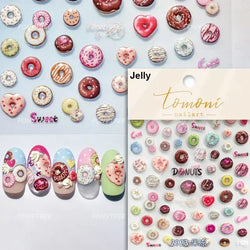 Colored Shiny Jelly Claw Paw Pudding Dessert Cherry Bowknot Cake Bow Tie Drink Food Love Heart Nail Art Sticker Manicure Decal (ONLINE ORDER ONLY)