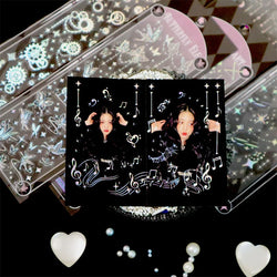 1pcs Hot Silver Laser Stereo Sticker Bright Stars Decorative Adhesive Sticker For Scrapbooking Diary Album Journal DIY Idol Card (Online Order Only)