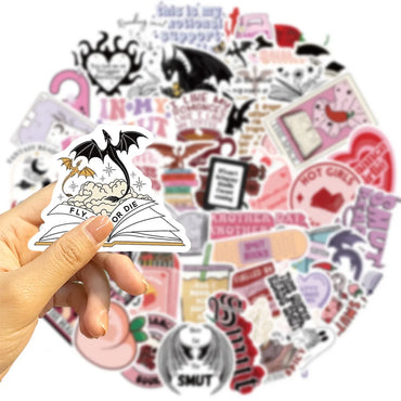 10/52pcs Cool Bookish Smut Reading Book Sticker Packs (ONLINE ORDER ONLY)