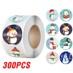 100-500Pcs New 1 Inch Christmas Theme Seal Labels Stickers For DIY Gift Baking Package Envelope Stationery Decoration (ONLINE ORDER ONLY)