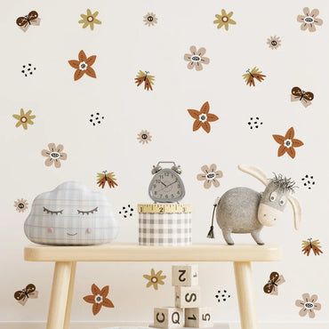 Boho Floral Butterfly Watercolor Wall Decals for Nursery and Living Room Decor (ONLINE ORDER ONLY)