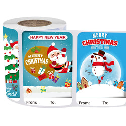 50-250Pcs Christmas Labels Sealing Sticker Aesthetic Kraft Paper Thank You Stationery Supply Decorative Scrapbook (ONLINE ORDER ONLY)