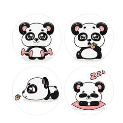 100-500pcs Cute Cartoon Panda Stickers Reward Sticker for Kids Gift Wrapping Decor Envelope Sealing Labels Stationery Stickers (ONLINE ORDER ONLY)