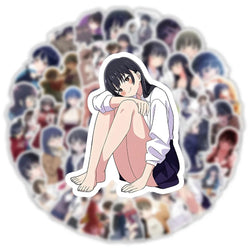 10/30/50PCS Anime The Dangers in My Heart Stickers Graffiti Waterproof Sticker Luggage Phone Notebook Guitar Cup Laptop Decals (ONLINE ORDER ONLY)