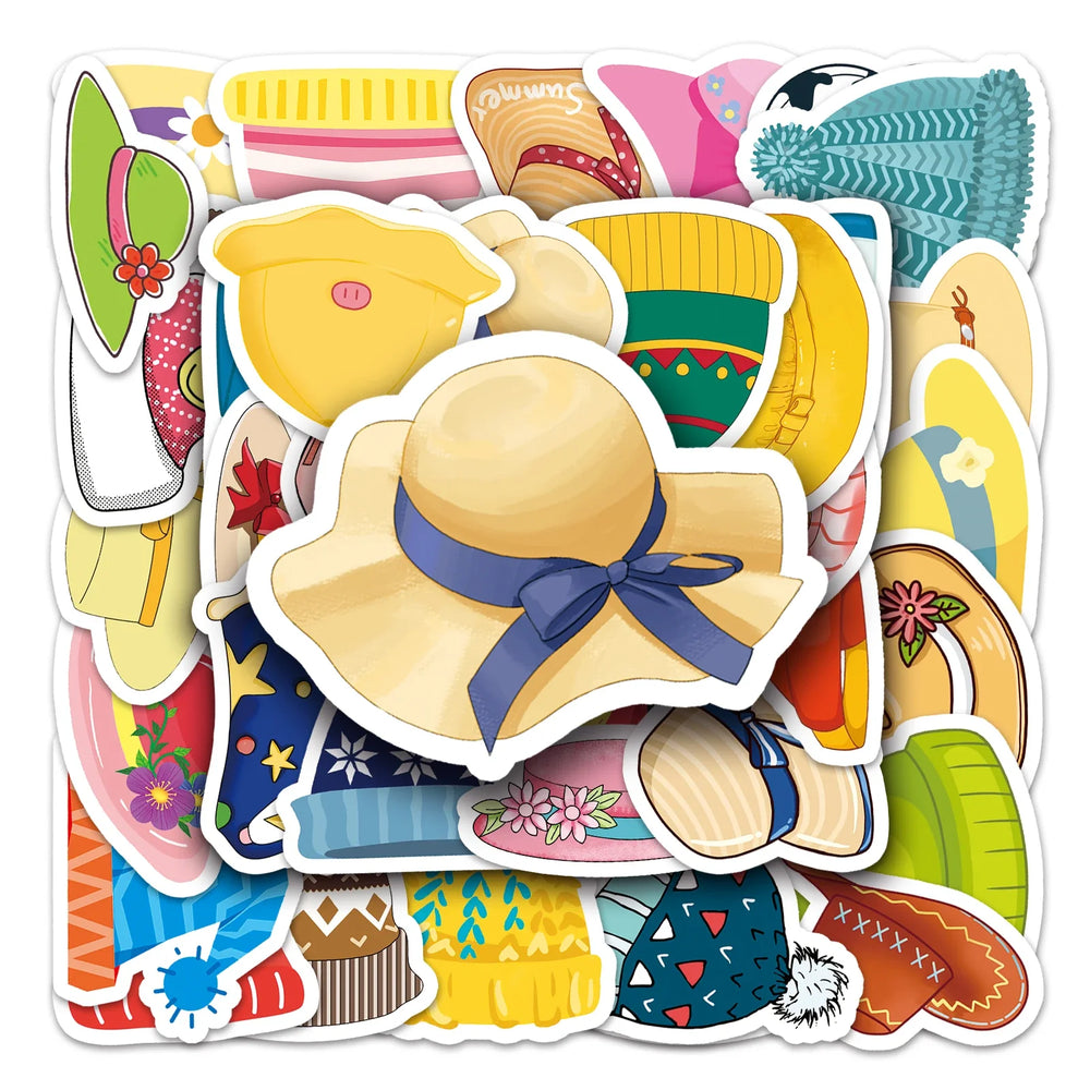 50Pcs Cartoon Waterproof Vinyl Stickers for Skateboard Snowboard Hat Decals (ONLINE ORDER ONLY)