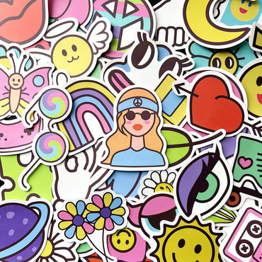 10/49Pcs Kawaii Cartoon Stickers for Skateboard, Luggage, Laptop, Kids Toys, Graffiti, Classroom Decor (Online Order Only)