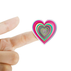 500pcs/roll Love Valentine's Day Stickers Seal Stickers Red Glowing Glitter Heart Gift Decoration Lables Stationery Sticker (ONLINE ORDER ONLY)