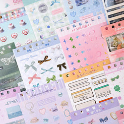 45 Sheets 4 Various Styles of Sticker Books Cute Cut Film Sticker Journal Handbook Scrapbooking Kawaii Decoration Sticker Gift (ONLINE ORDER ONLY)