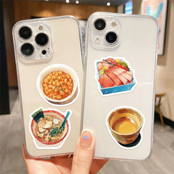 30Pcs Japanese Gourmet Food Stickers for Laptop Scrapbook Waterproof Cartoon Graffiti Decals Cute Sticker Toys Decor (Online Order Only)