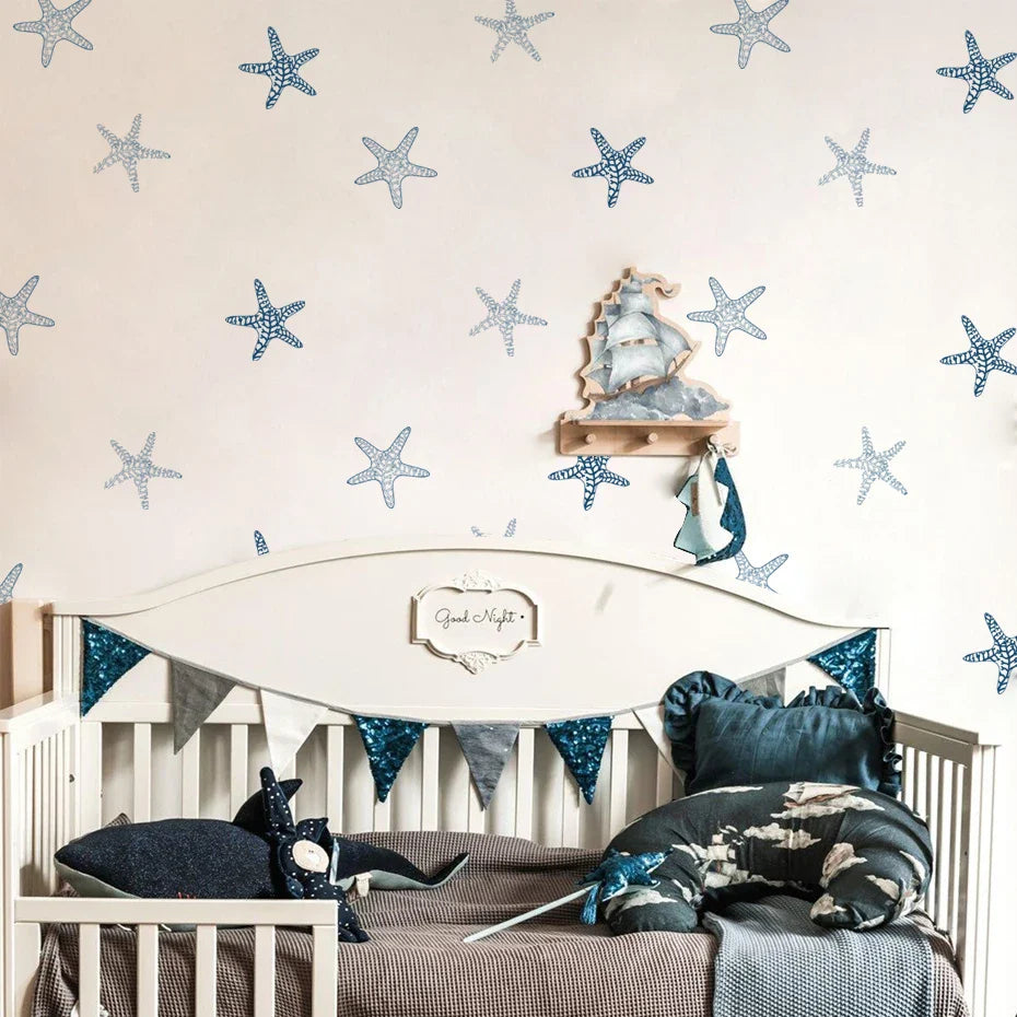 Boho Starfish Wall Stickers for Kids Nursery Decor (Online Order Only)