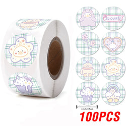 100-500pcs Round Cake Stickers for Kids Teacher Reward Stickers Scrapbooking Journal Personal Planner Diary Letter Envelope (ONLINE ORDER ONLY)