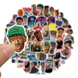 10/30/64pcs Mix of Rapper Hip Hop Cartoon Sticker Packs (ONLINE ORDER ONLY)