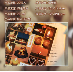 20 Pages Japanese Retro Ins Decorative Stickers Book Scrapbooking Phone Case DIY Journal Collage Material Sticker Gift (ONLINE ORDER ONLY)